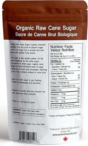 Organic Raw Cane Sugar 454g